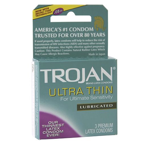 Trojan Condom Ultra Thin Lubricated 3 Pack