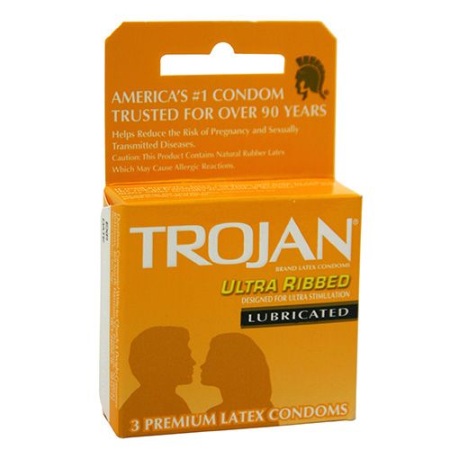 Trojan Condom Ultra Ribbed 3 Pack