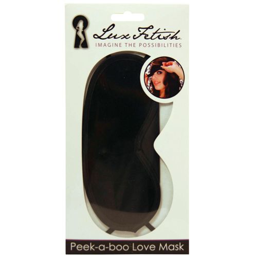 Peek A Boo Love Mask Black Lux Fetish