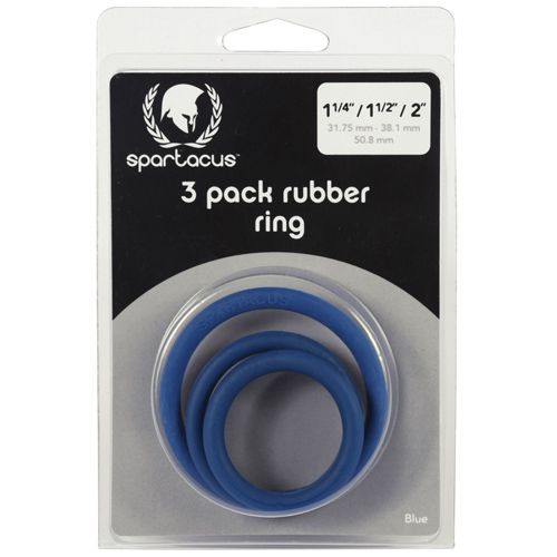 SPR-24 3 Blue Soft Rubber Cockring Set