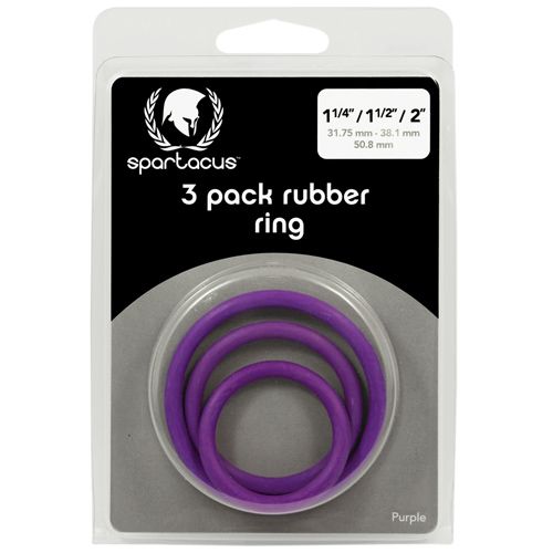 SPR-34 3 Purple Soft Rubber Cockring Set