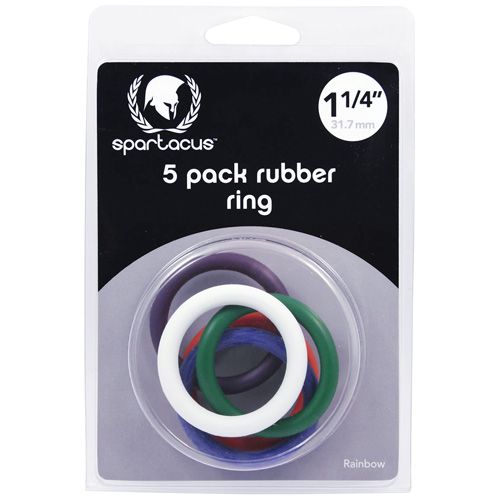 SPR-46 5 Rainbow Soft Rubber Cockring Set