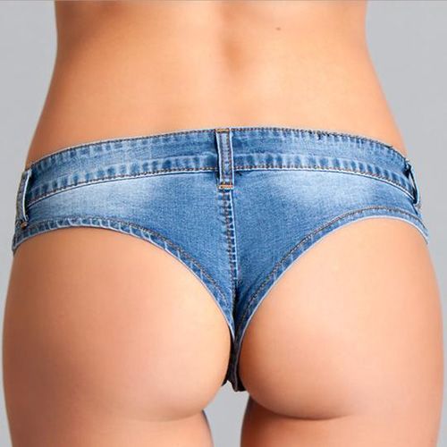 Denim Short Shorts M Blue