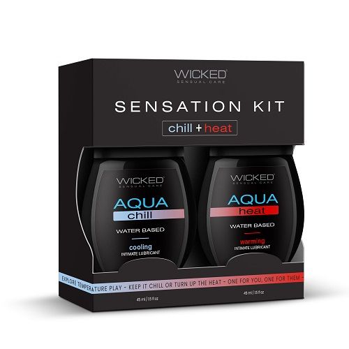Wicked Lube Sensations Kit Chill 1.5 + Heat 1.5fl oz