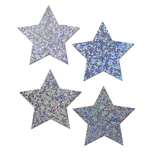 Pastease Small Silver Star 2 pair
