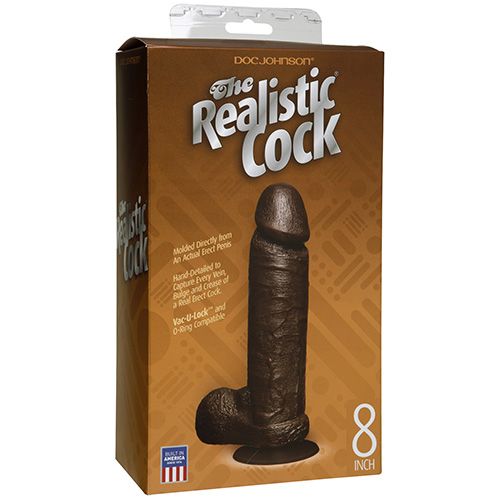 Realistic Cock 8 In In  Dong Chocolate with Balls