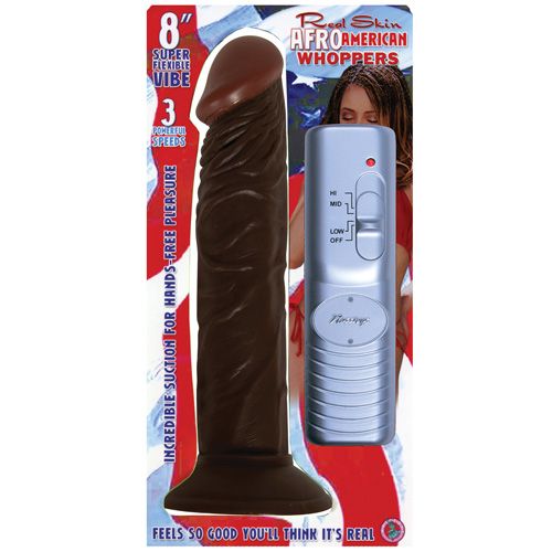 Afro American Whoppers 8 In Brown Vibrating