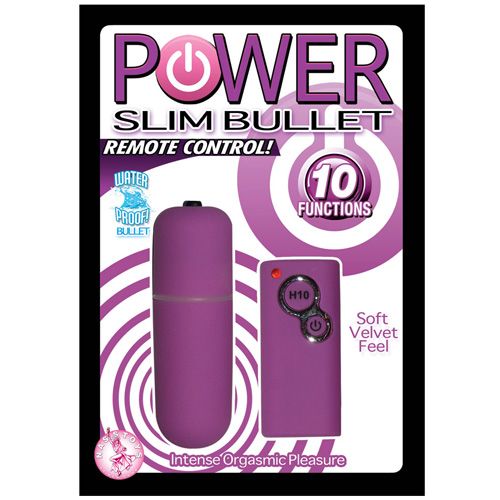 Power Slim Bullet with Remote Control Purple