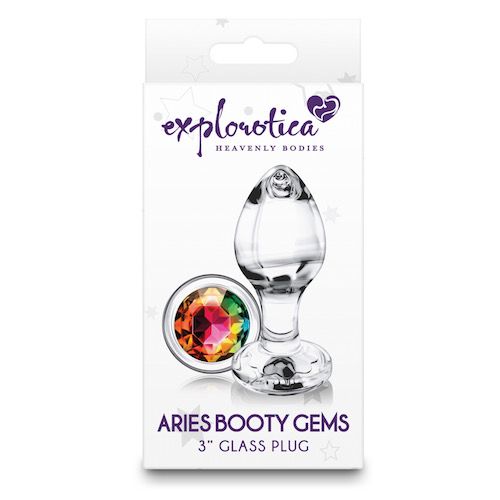 Aries Booty Gems Glass 3 In In with Multi Gem