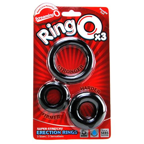 Screaming O Ring Ox3 Erection Rings Black
